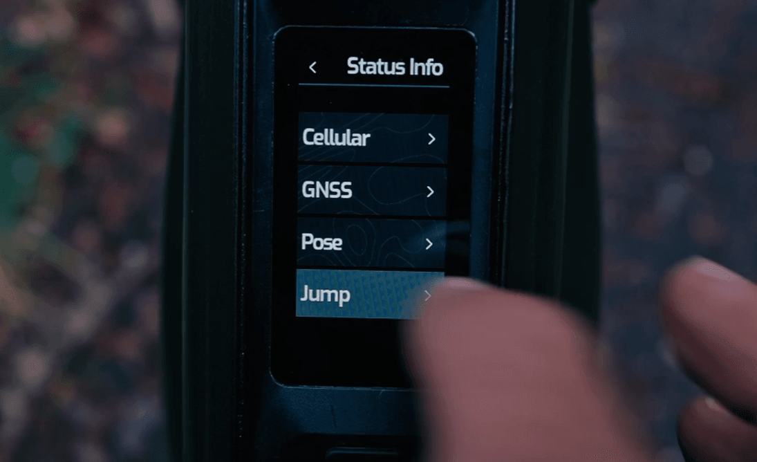 Handlebar dashboard, status info menu